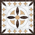 Hotel lobby marble medallion pattern waterjet marble flooring tiles